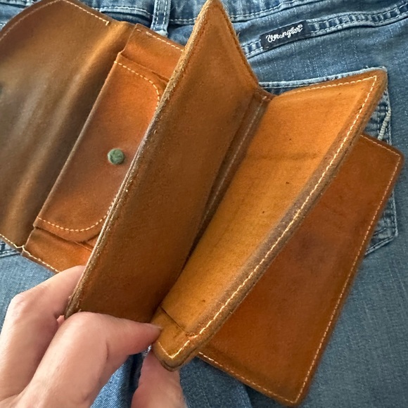 Vintage Distressed Leather Biker Wallet - Picture 7 of 12